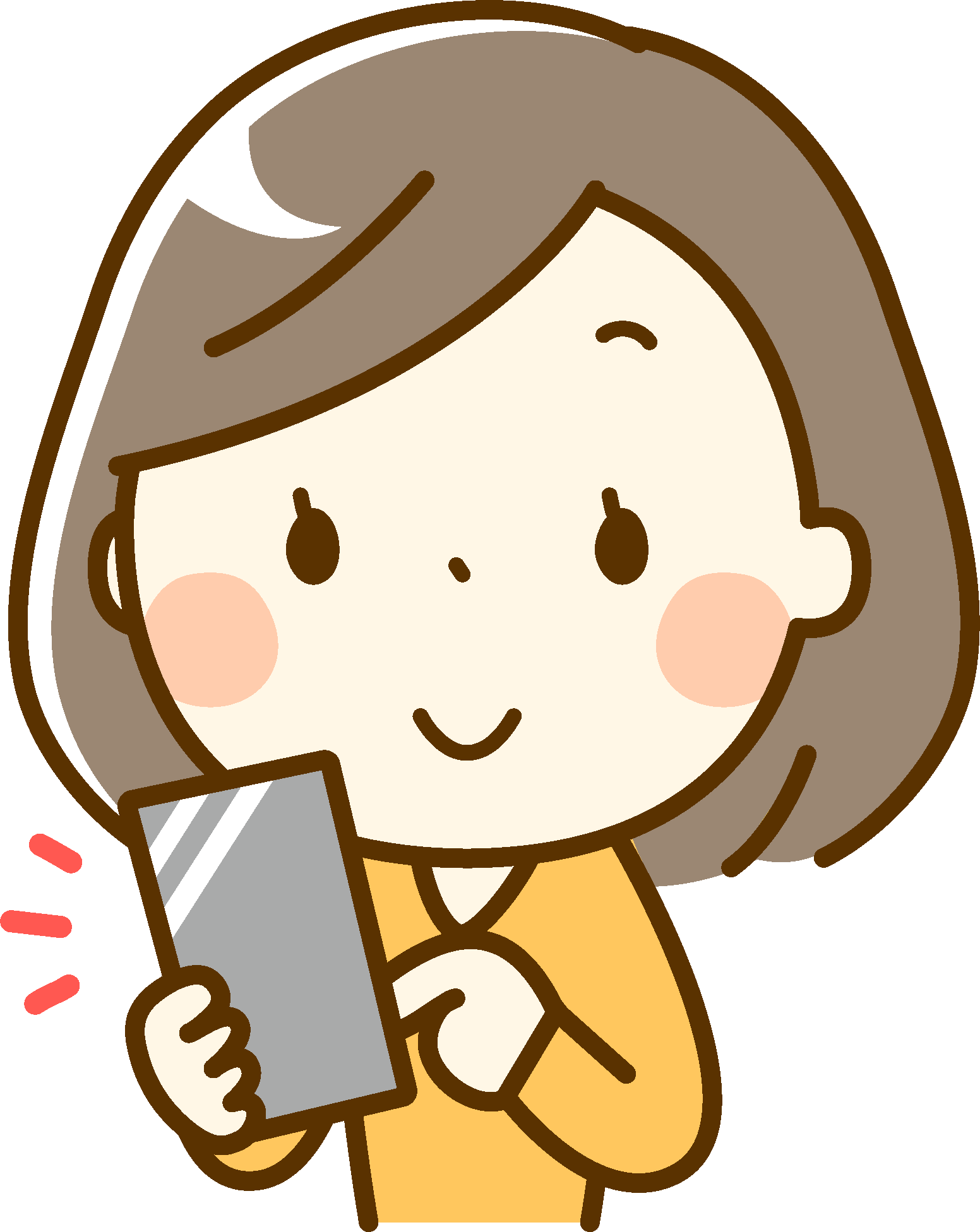 スマホを操作する女性